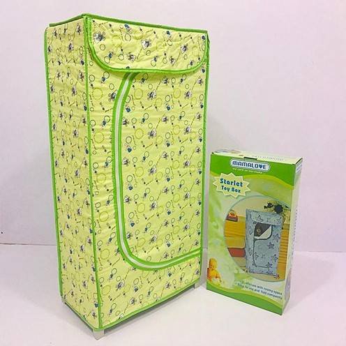 Mama Love Foldable Kids Wardrobe & Toy Storage Organizer | Multi-Layer Portable Nursery Closet with Zipper Cover & Shelves - Image 2