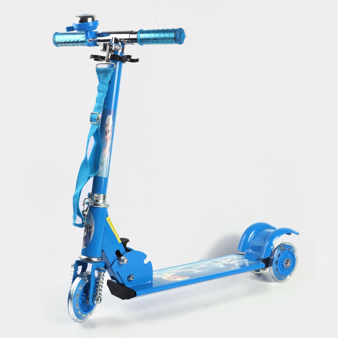 Kids 3-Wheel Folding Scooter with LED Flashing Wheels & Height-Adjustable Handlebar | Cartoon Character Outdoor Kick Scooter for Boys & Girls - Image 3