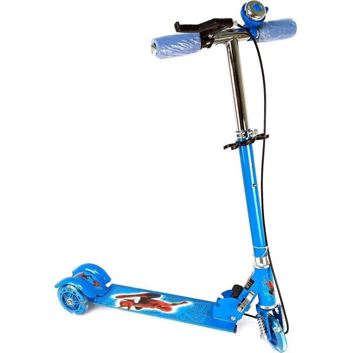 Kids 3-Wheel Folding Scooter with LED Flashing Wheels & Height-Adjustable Handlebar | Cartoon Character Outdoor Kick Scooter for Boys & Girls - Image 4