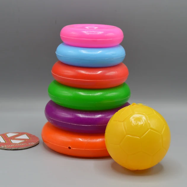Toy House Colorful Stacking Rings Educational Toy – Toddler Stacking Toy with Top Ball for Hand-Eye Coordination & Cognitive Development - Image 2