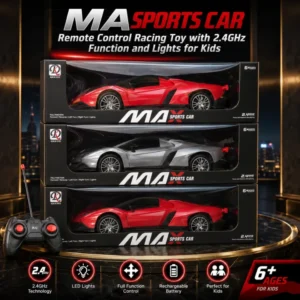 MA Sports Car 2.4GHz Remote Control RC Racing Car – Full Function Toy Car with LED Lights & Rechargeable Battery