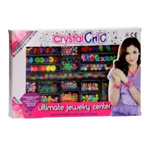 Crystal Chic Ultimate Jewelry Center – DIY Friendship Beads and Personalized Jewelry Making Kit with Assorted Colorful Beads for Kids