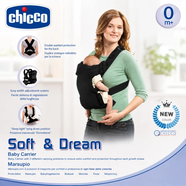Chicco Soft & Dream Ergonomic Baby Carrier – 0+ Months 3-in-1 Multi-Position Infant Carrier with Double Padded Back Support - Image 2