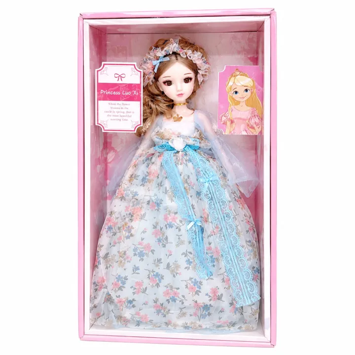 Princess Luo Xi Collectible Fashion Doll – Elegant Floral Gown & Matching Headpiece, Detailed BJD-Style Toy - Image 2
