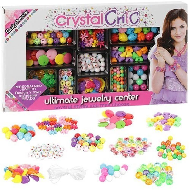 Crystal Chic Ultimate Jewelry Center – DIY Friendship Beads and Personalized Jewelry Making Kit with Assorted Colorful Beads for Kids - Image 2