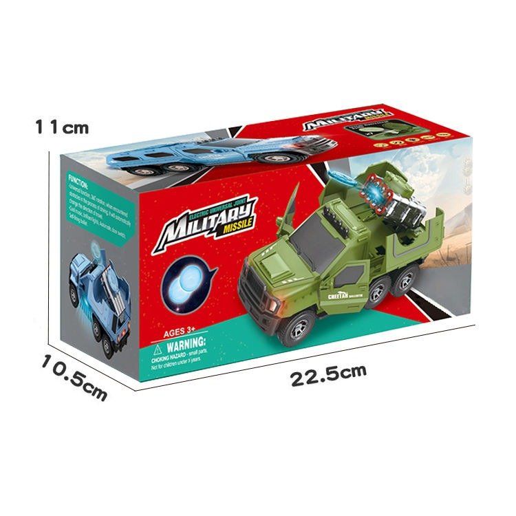 Military Missile Toy Car for Kids | Electric Missile Launcher Army Truck Toy with Rotating Missile Launcher - Image 4