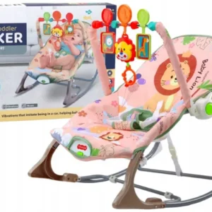 Infant to Toddler Rocker Baby Bouncer Chair with Toy Bar | Comfortable Padded Rocking Seat for Newborns & Toddlers