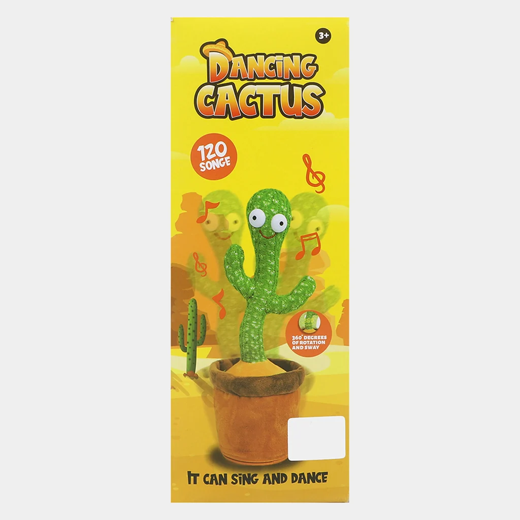 Dancing Cactus Toy – Electronic Talking & Mimicking Plush Cactus with 120 Songs, 360° Rotation - Image 2
